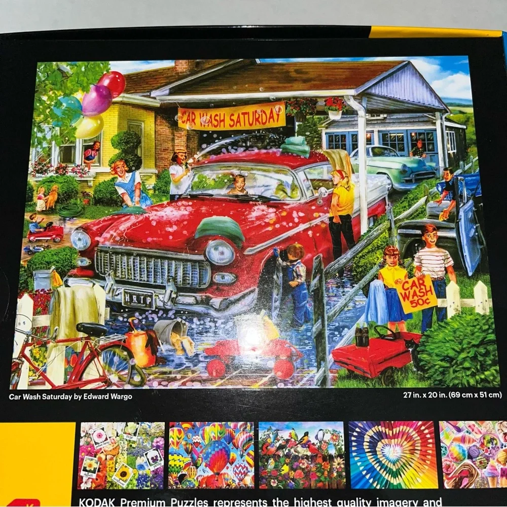 Kodak 1000 Piece Car Wash Saturday and de bored 500 Piece Palm Springs‎ Puzzles